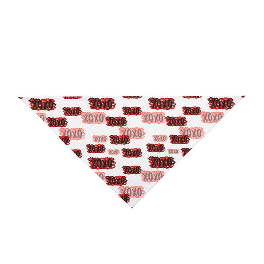 Pet Bandana — Red & Pink "XOXO" Valentine Dog Bandana