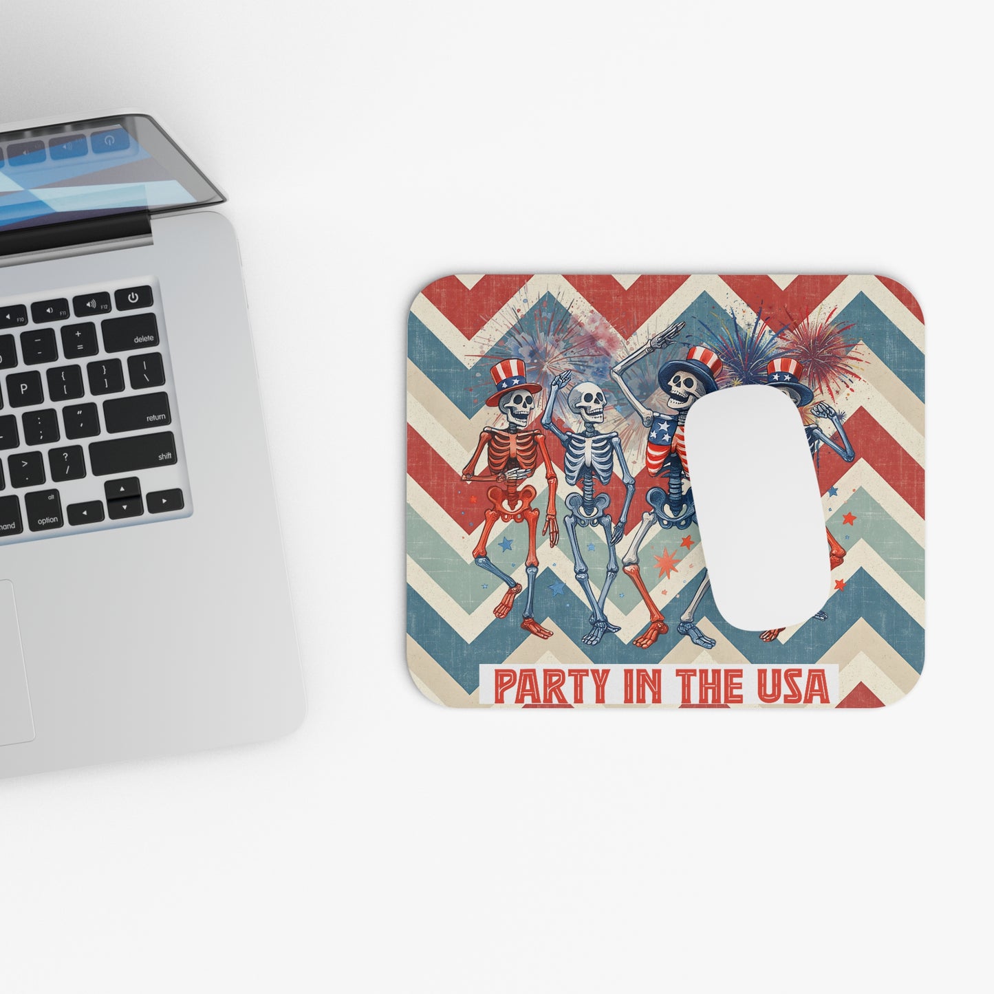 Patriotic Skeletons "Party in the USA" Mouse Pad