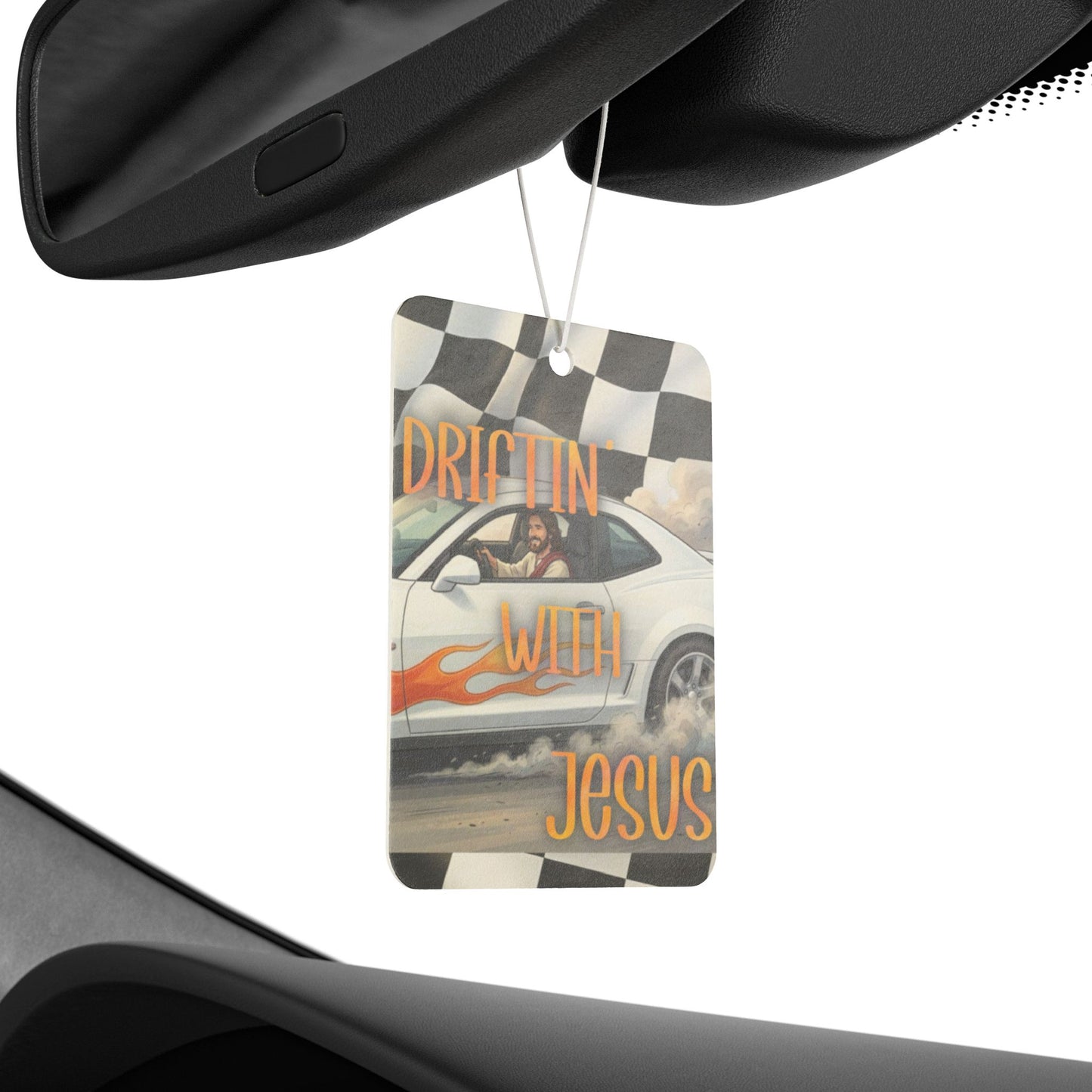 Driftin' With Jesus Car Air Freshener – Christian Racing Decor