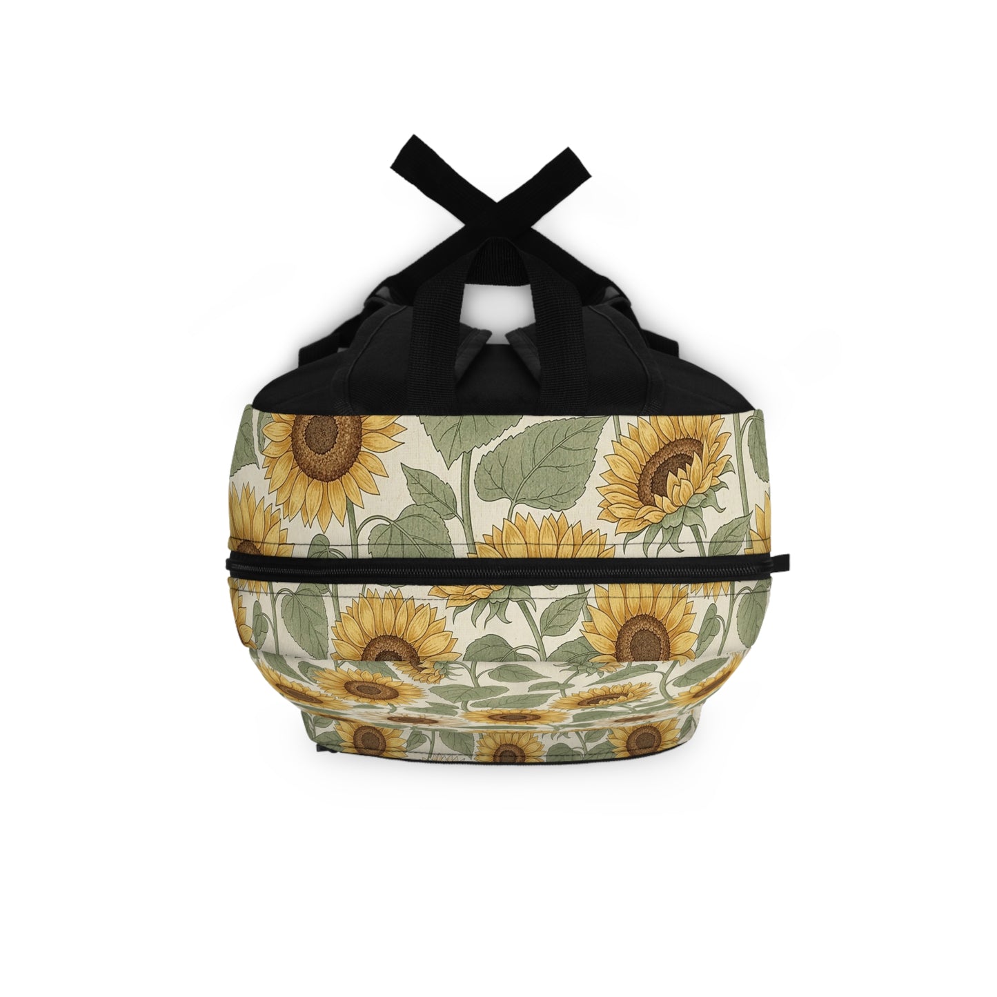 Sunflower Pattern Backpack — Vintage Floral School & Travel Bag