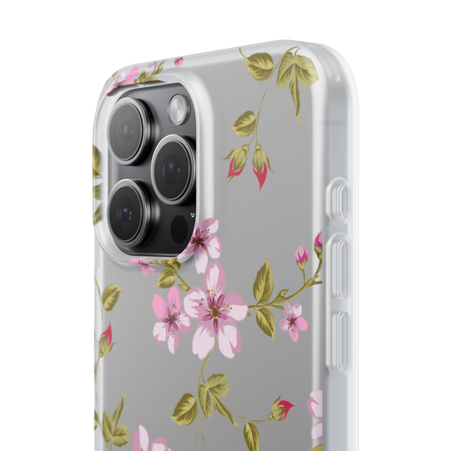 Floral Pink Blossom Flexi Case — Slim Protective Phone Case with Watercolor Cherry Blossom Design