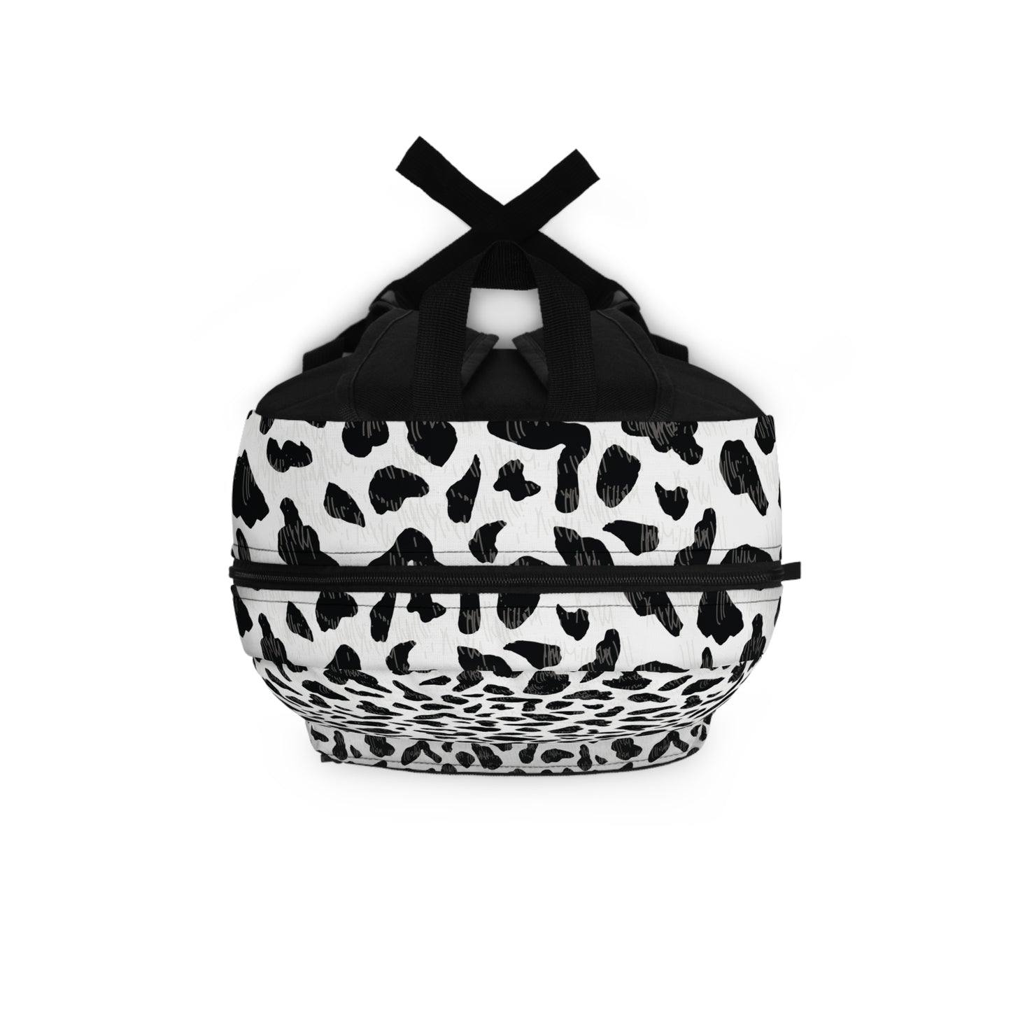 Cow Print Backpack - Black & White Animal Print School Bag