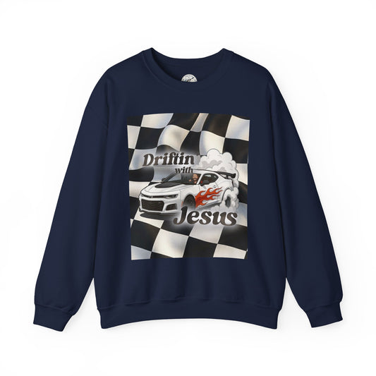 Drifting with Jesus Unisex Heavy Blend™ Crewneck Sweatshirt
