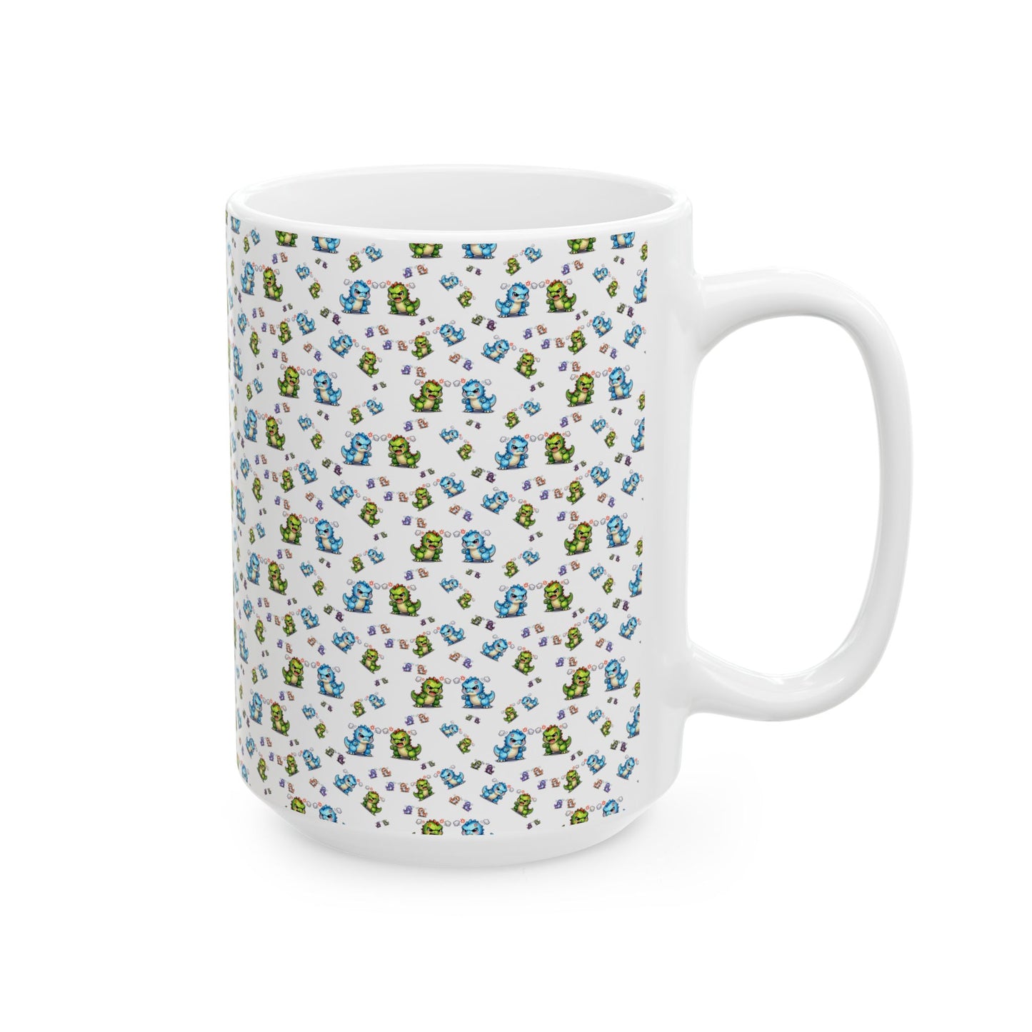 Dinosaur print Ceramic Mug, (11oz, 15oz)