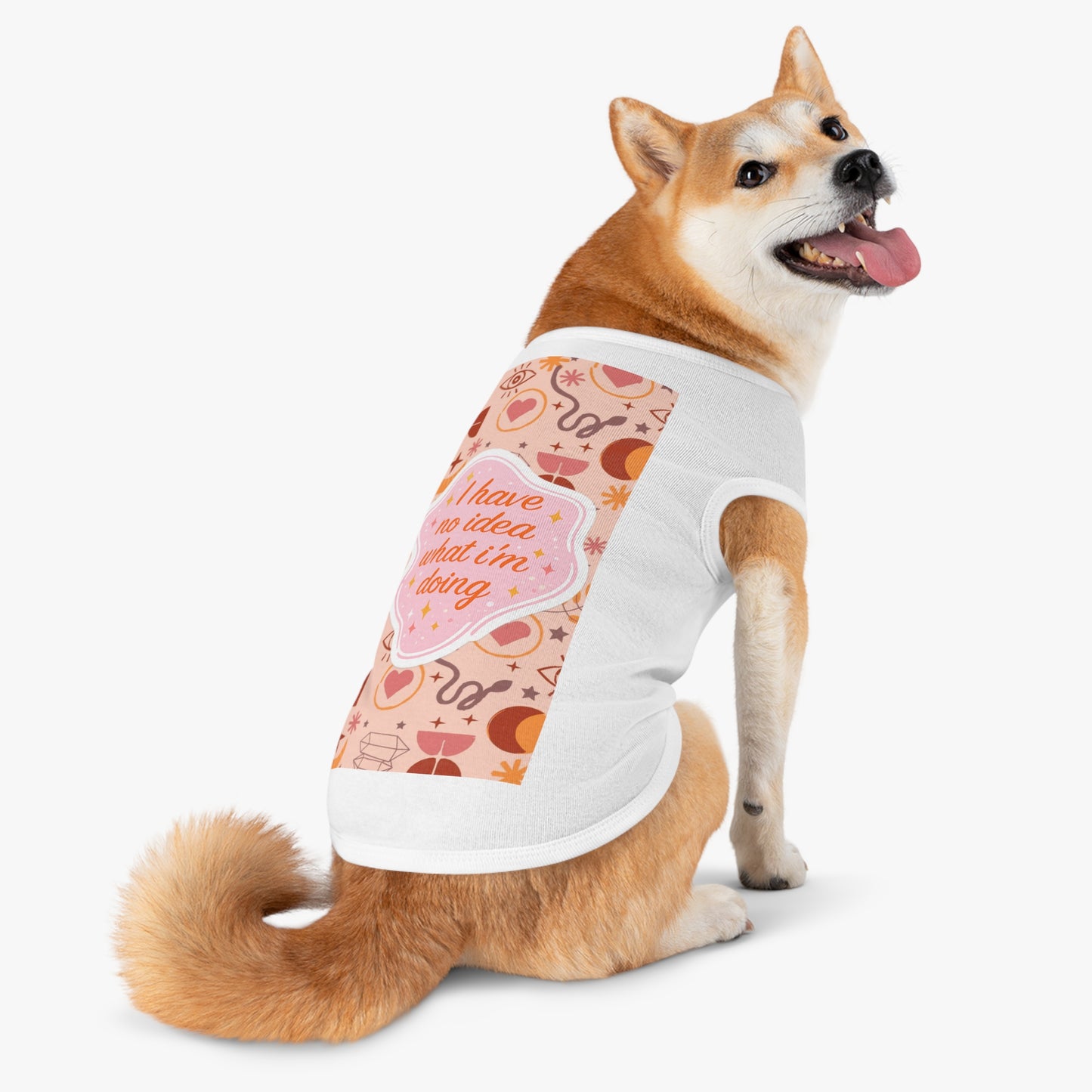 I Have No Idea What I’m Doing Pet Tank Top — Cute Witchy Pattern Dog Shirt