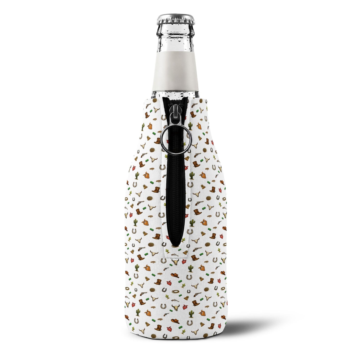 Western style Zip-Up Bottle Cooler Sleeve