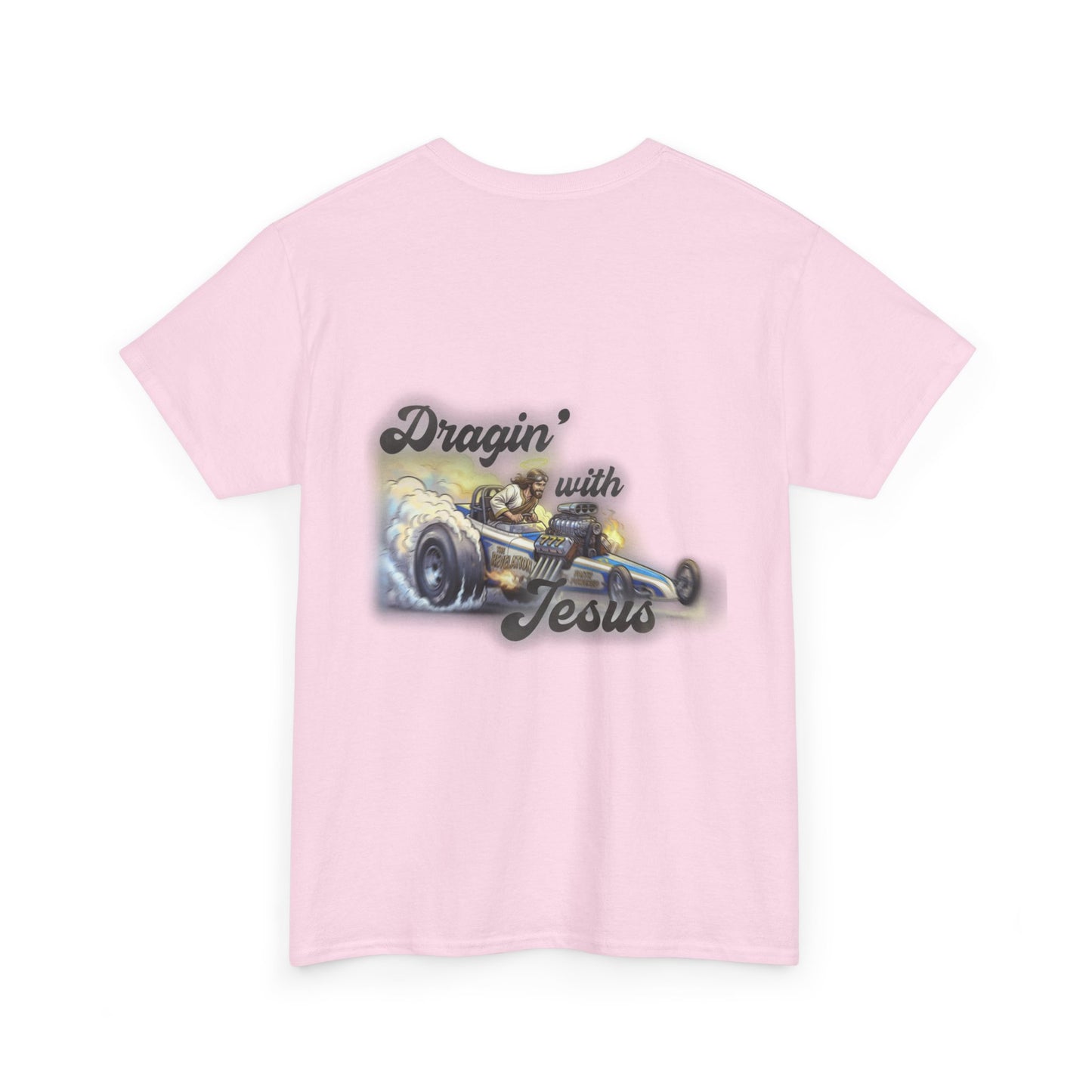 T-Shirt — "Dragin' With Jesus" Classic Car Faith Tee
