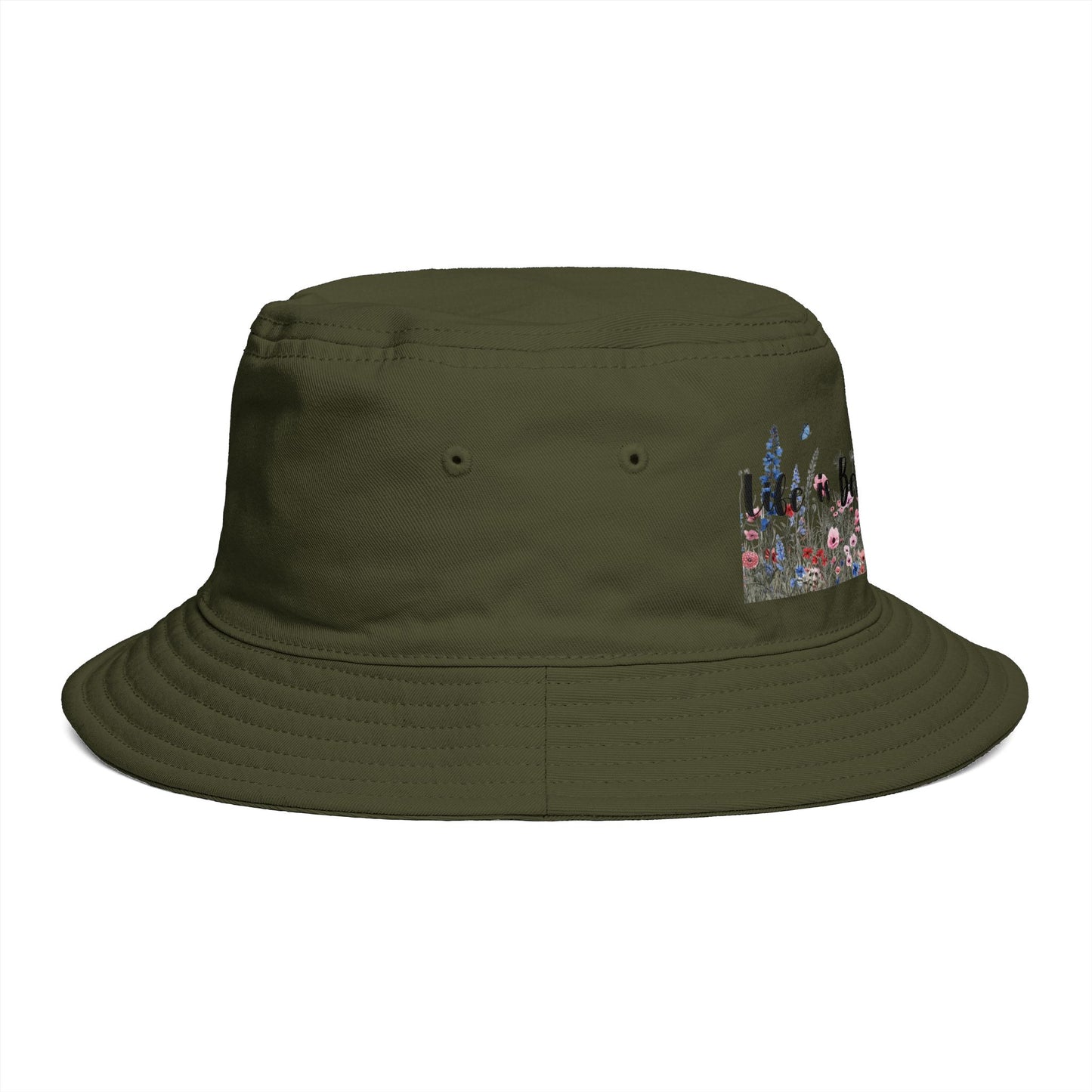 Bucket Hat — "Life's Better in Bloom" Floral Sun Hat