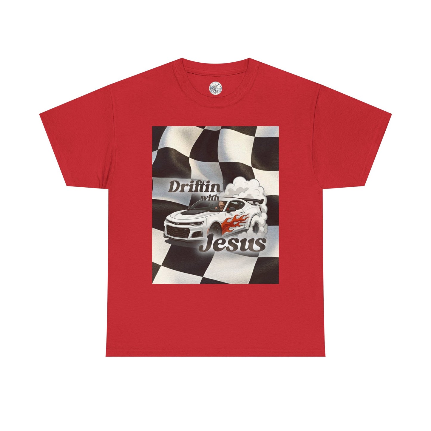 Driftin' with Jesus Tee — Christian Racing Graphic T-Shirt