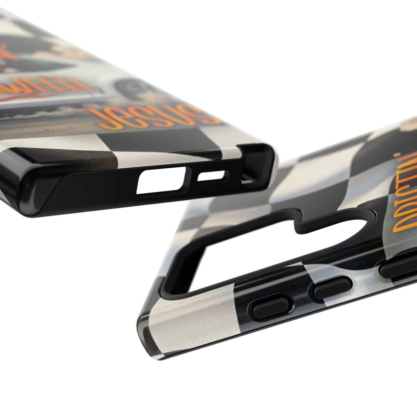 Phone Case — "Driftin' With Jesus" Racing Crosscheck Design - Samsung/ Google phones