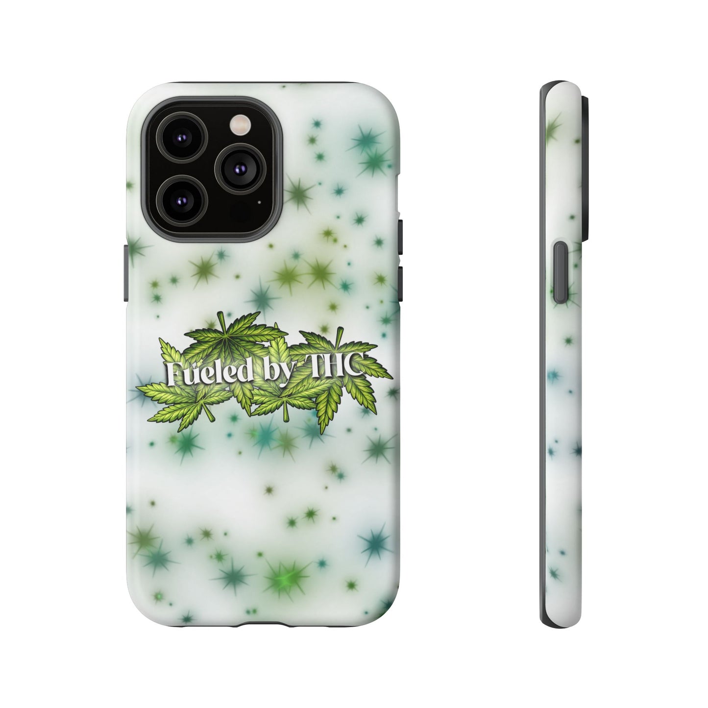 Phone Case — “Fueled by THC” Green Leaf Design