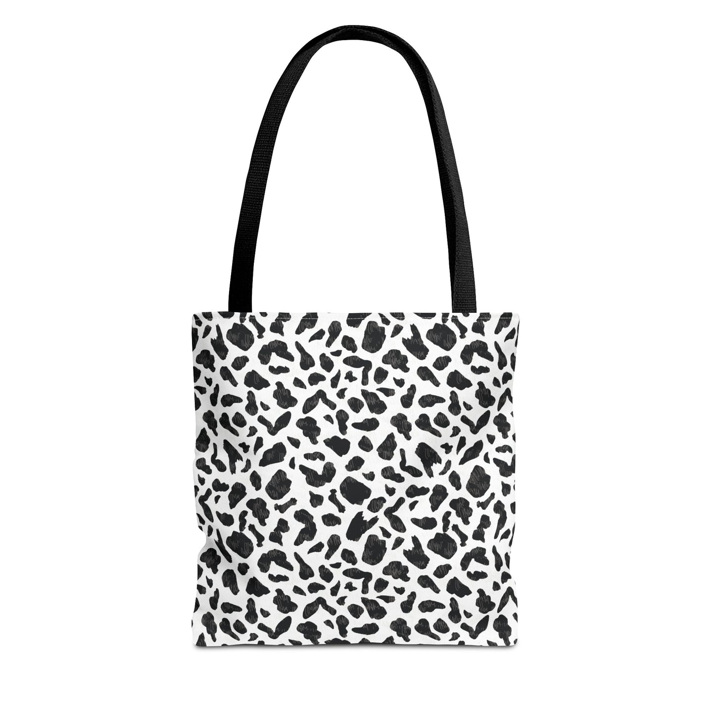 Cow Print Tote Bag – Black & White AOP Canvas Tote