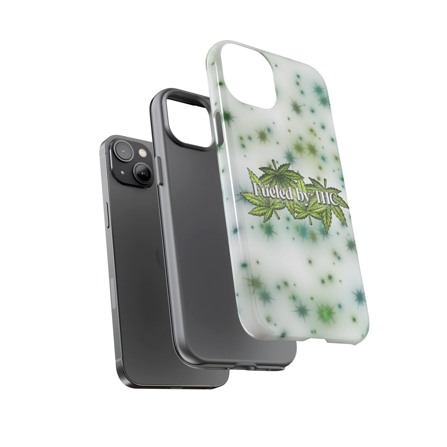 Phone Case — “Fueled by THC” Green Leaf Design