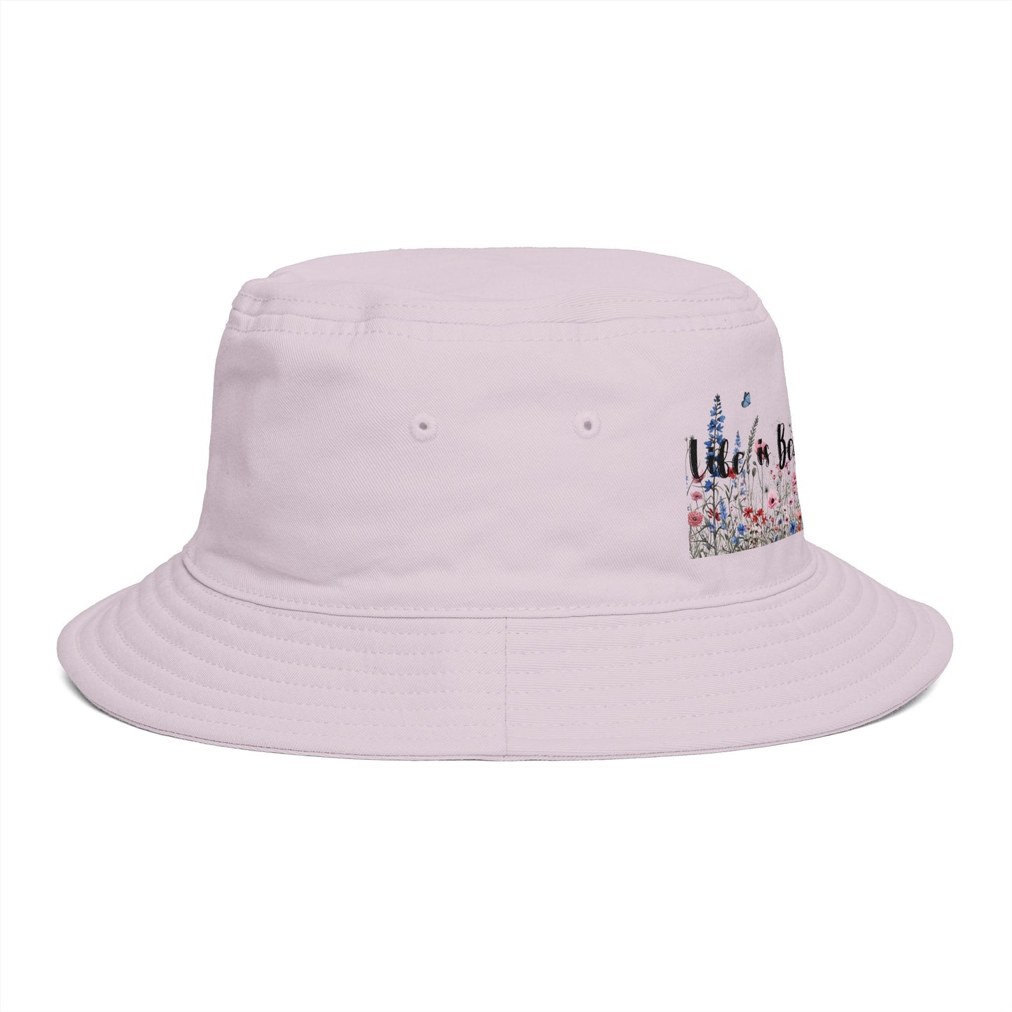 Bucket Hat — "Life's Better in Bloom" Floral Sun Hat