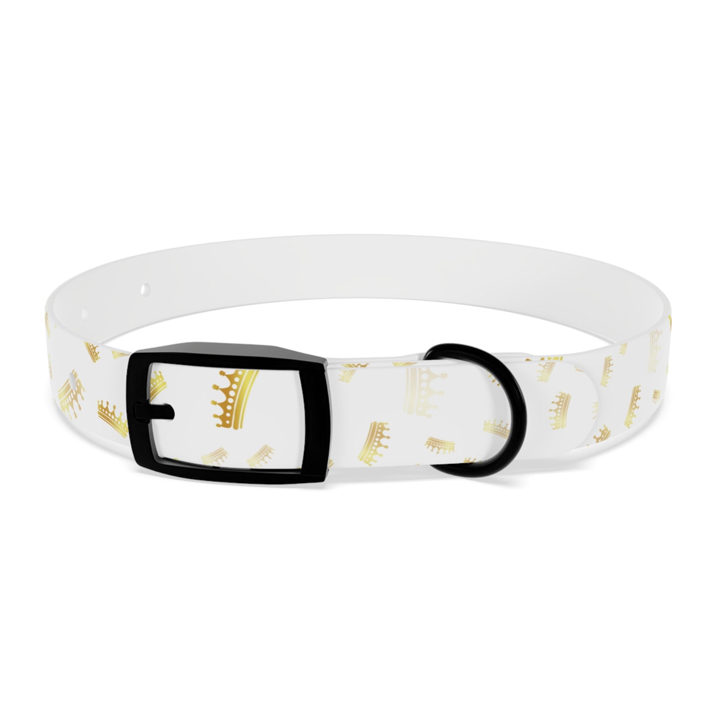 Gold Crown Pattern Dog Collar — Royal Pet Collar for Small & Large Dogs