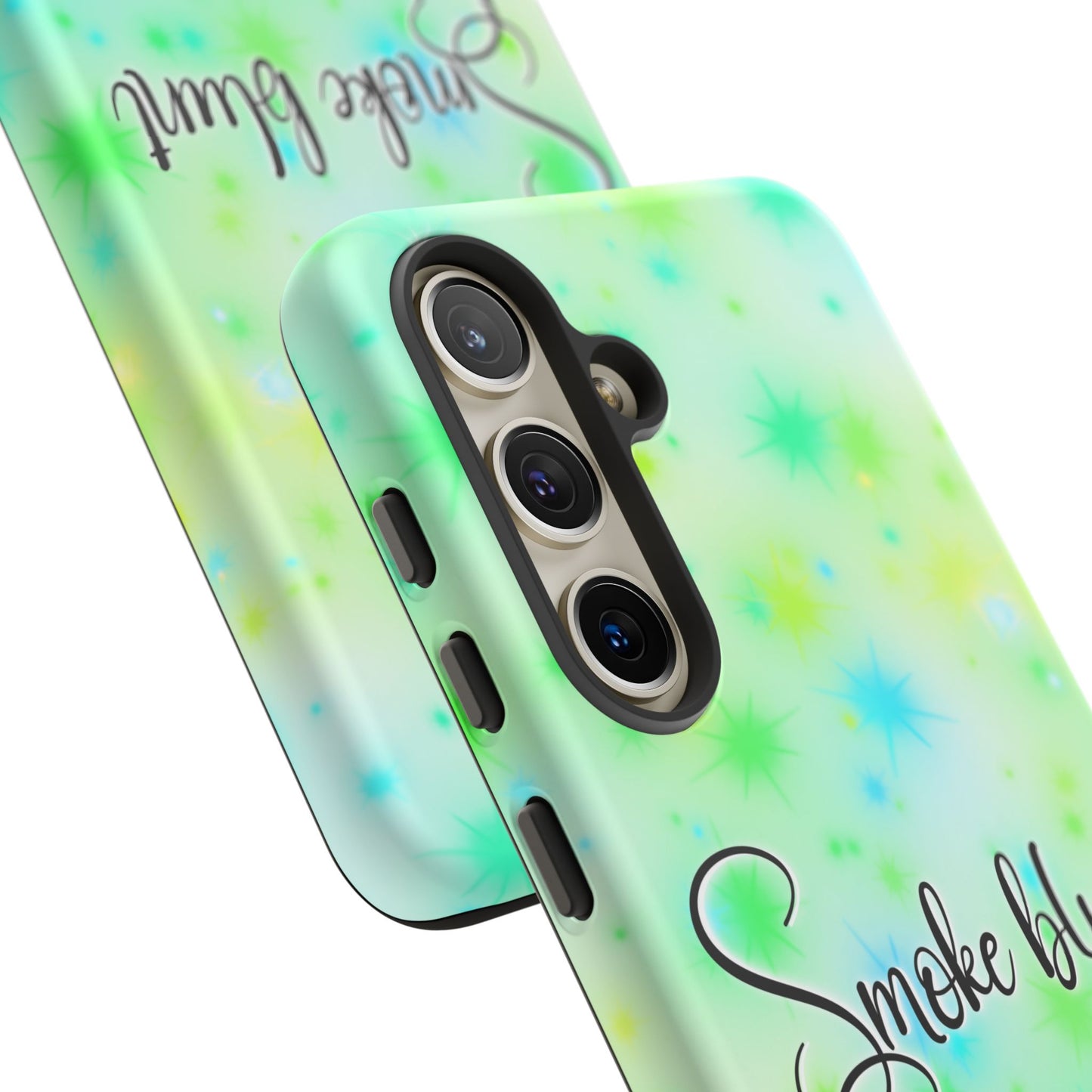 Phone Case — "Smoke blunt Serve cunt" Green Starburst Protective Case