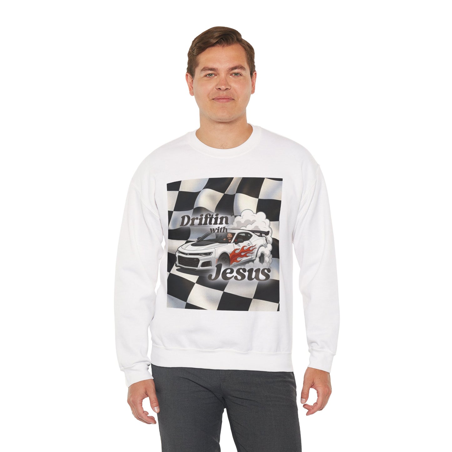 Drifting with Jesus Unisex Heavy Blend™ Crewneck Sweatshirt