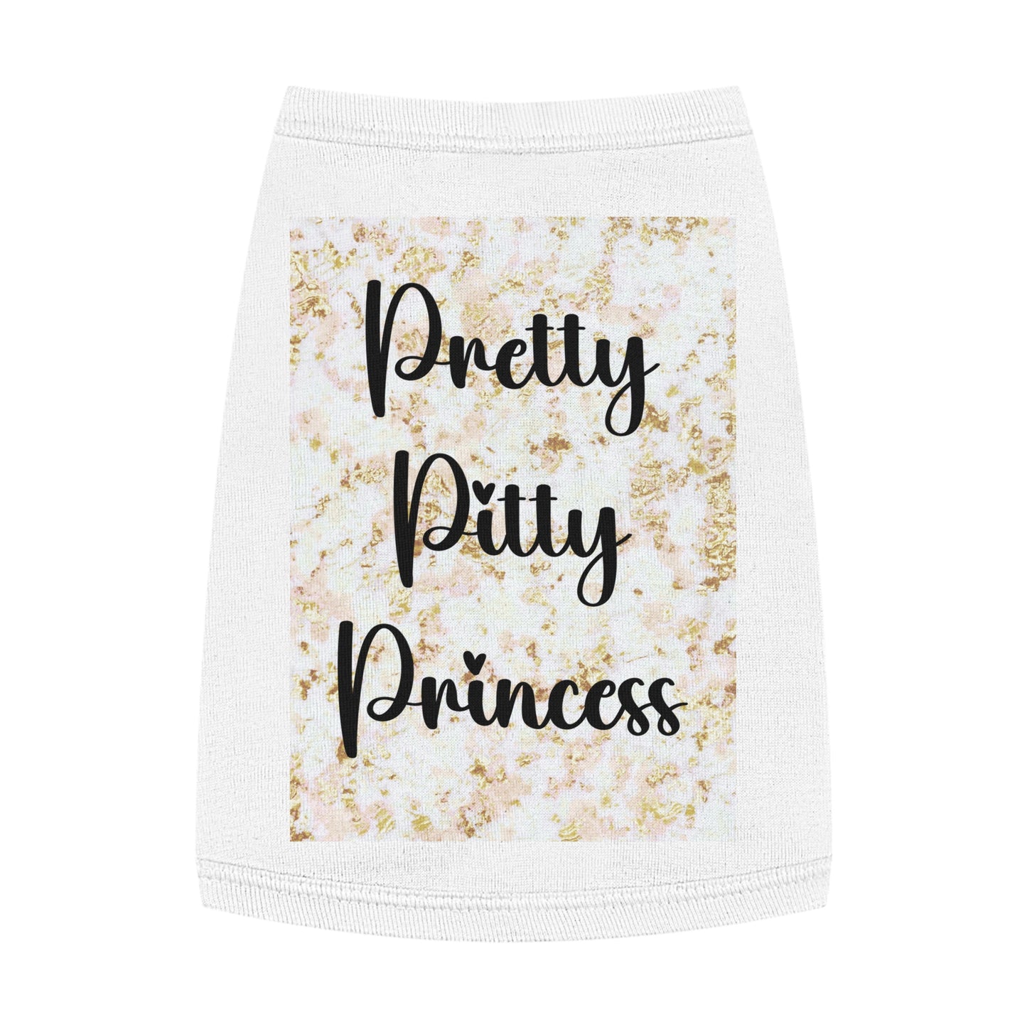Pet Tank Top — "Pretty Pitty Princess" Cute Sparkle Dog Tank for Small Pits & Pitbull Lovers