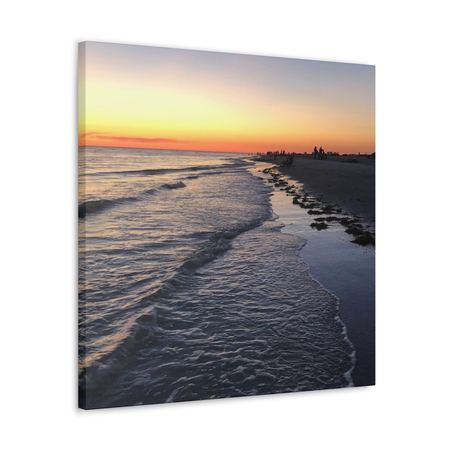 Sunset Beach Canvas Print — Coastal Wall Art for Living Room & Bedroom
