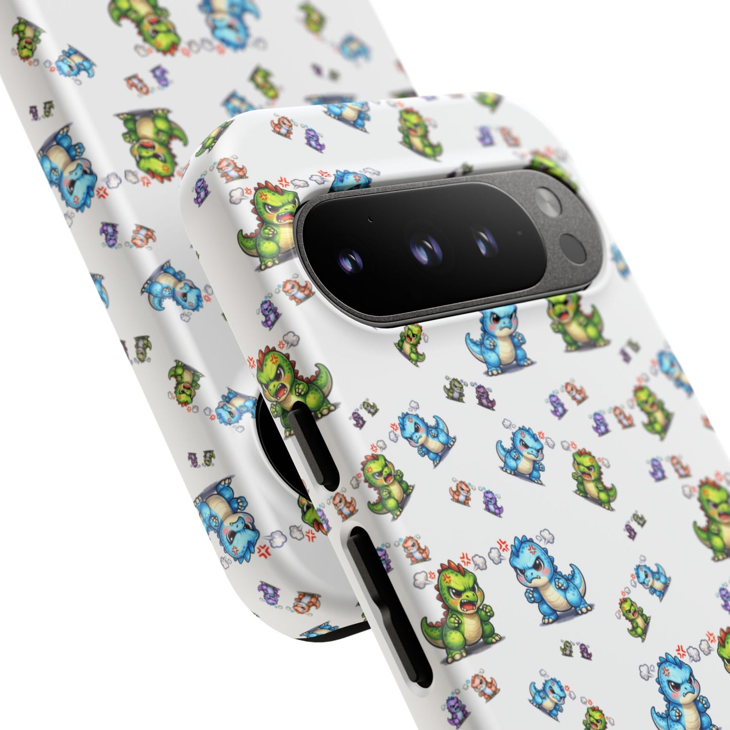 Cute Dino Pattern Phone Case — Playful Cartoon Dinosaur Tough Phone Cover