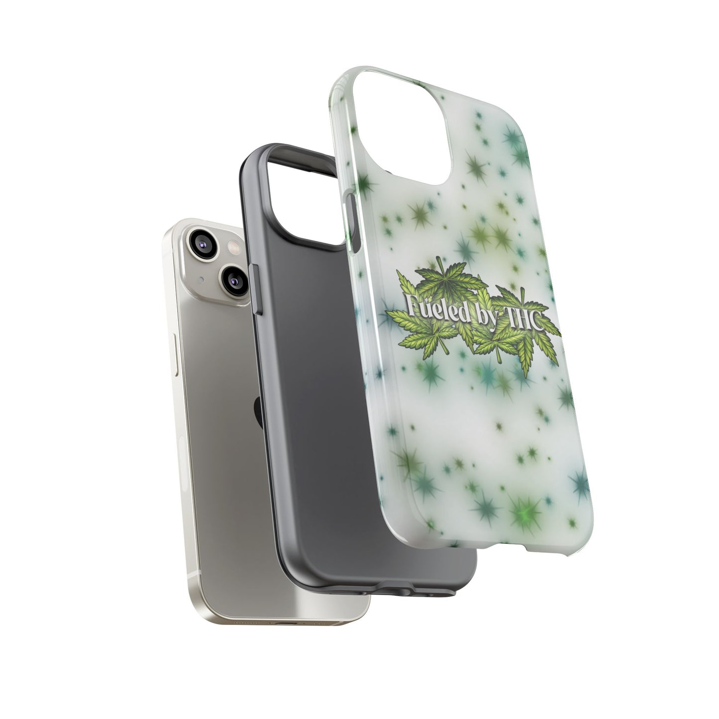 Phone Case — “Fueled by THC” Green Leaf Design
