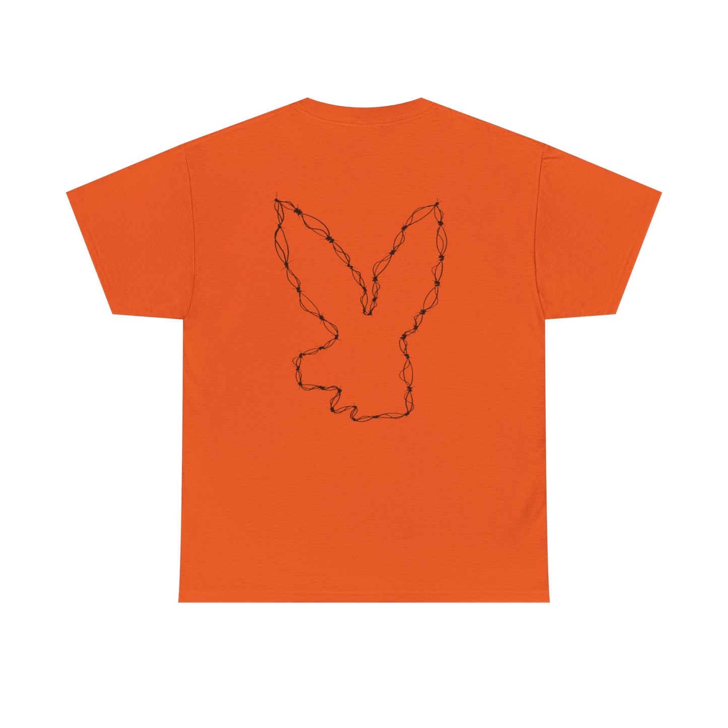 Bunny Outline Tee — Minimal Floral Rabbit Graphic T‑Shirt