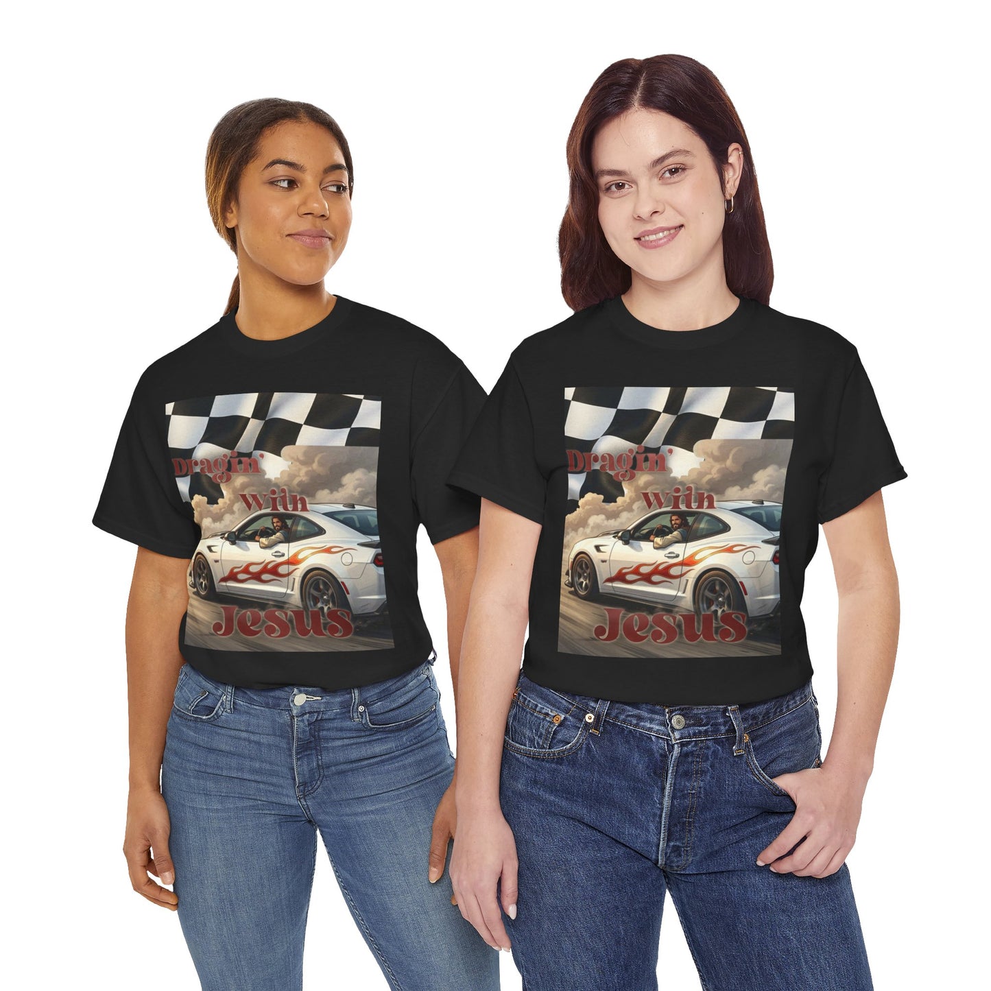 Racing With Jesus T-Shirt — Faith & Speed Graphic Tee