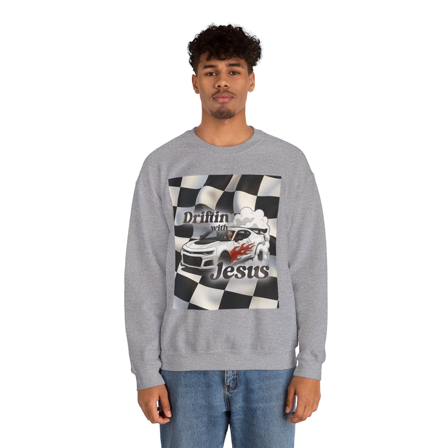Drifting with Jesus Unisex Heavy Blend™ Crewneck Sweatshirt