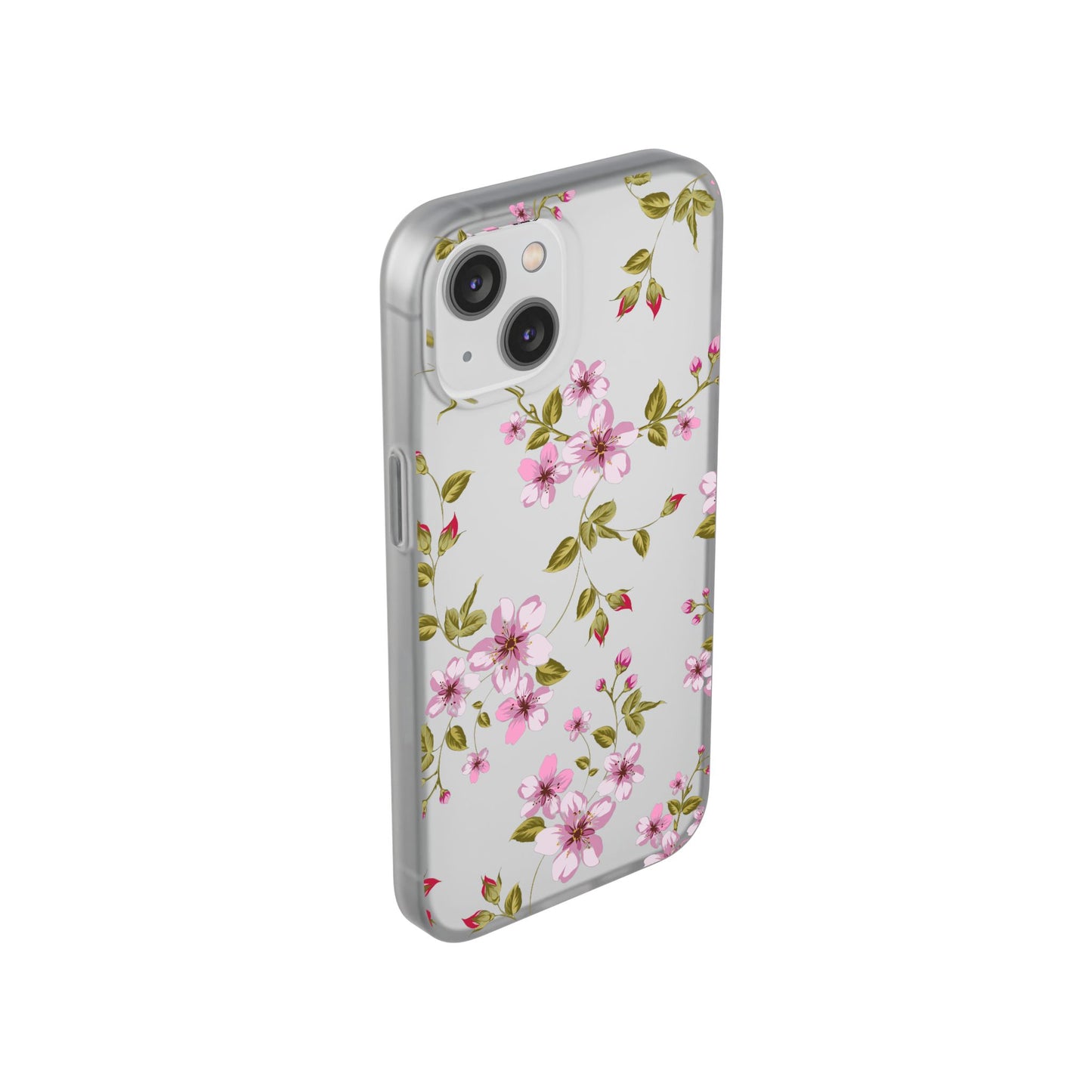 Floral Pink Blossom Flexi Case — Slim Protective Phone Case with Watercolor Cherry Blossom Design