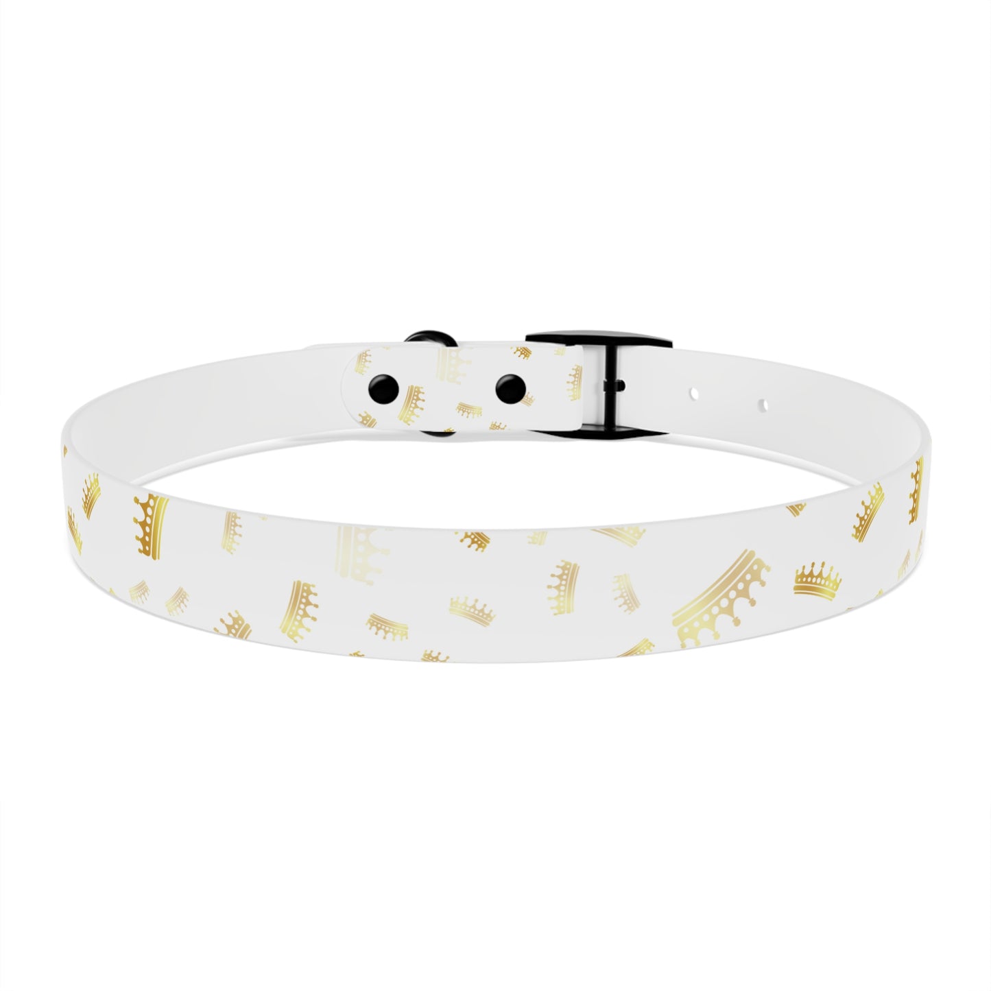 Gold Crown Pattern Dog Collar — Royal Pet Collar for Small & Large Dogs