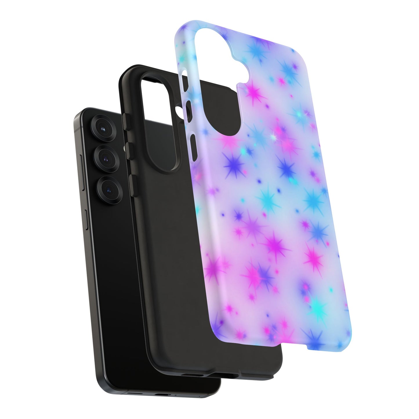Galaxy Sparkle Tough Phone Case - Pastel Starburst Protective Cover