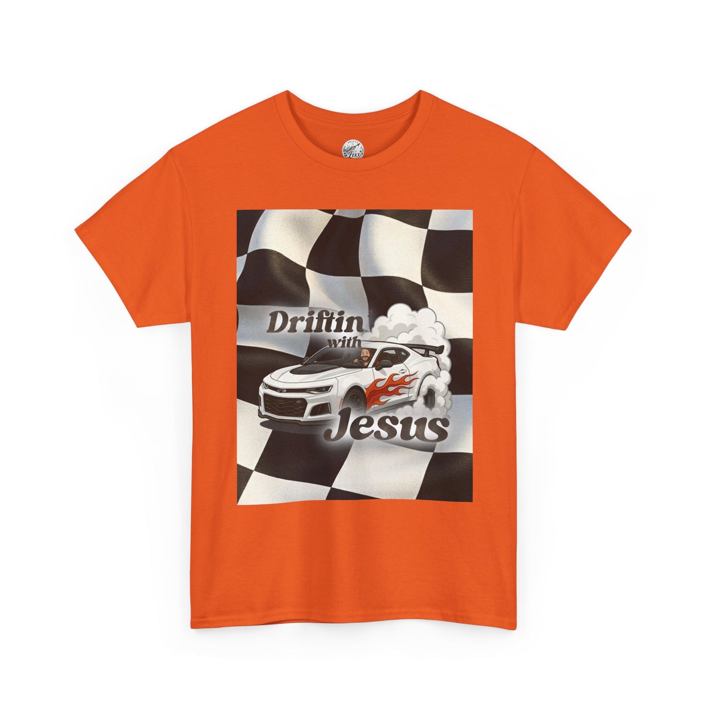Driftin' with Jesus Tee — Christian Racing Graphic T-Shirt