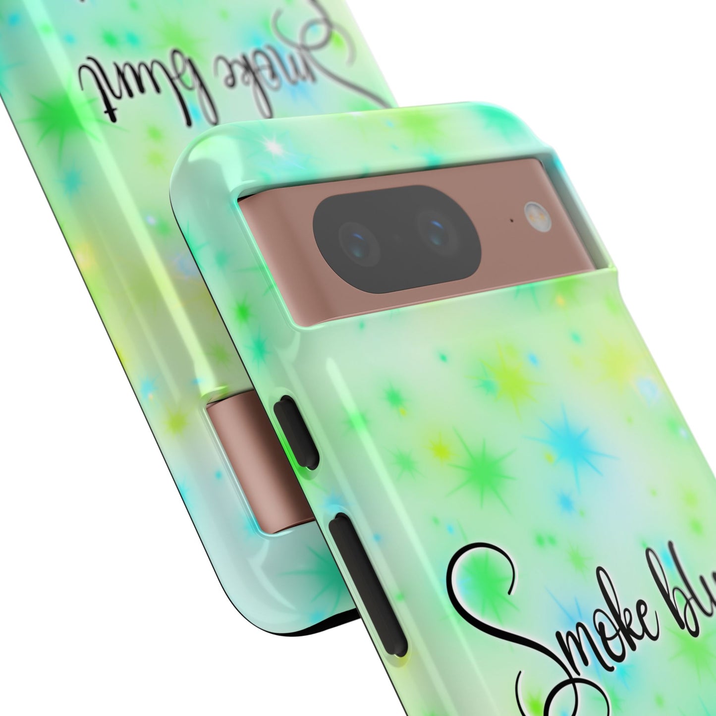 Phone Case — "Smoke blunt Serve cunt" Green Starburst Protective Case