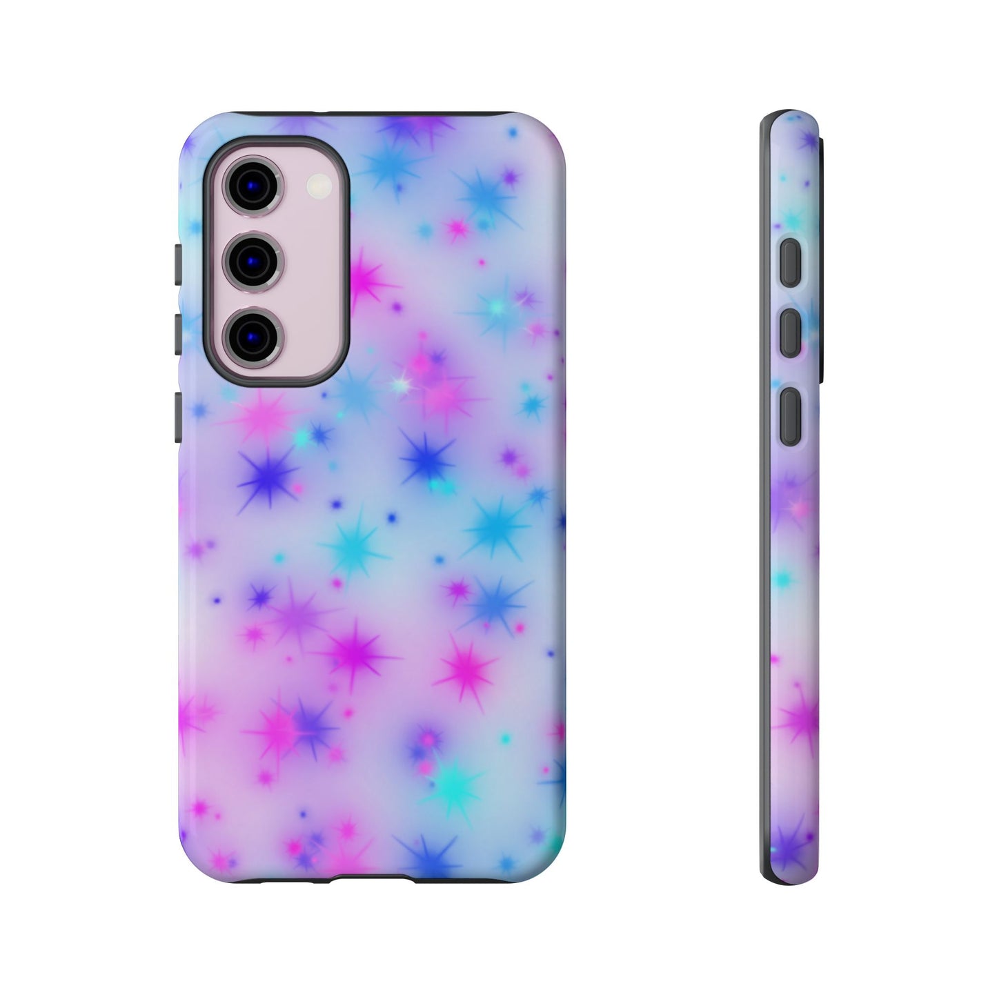 Galaxy Sparkle Tough Phone Case - Pastel Starburst Protective Cover