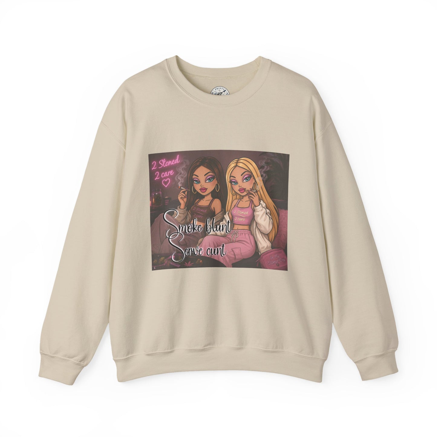Smoke blunt serve cunt Unisex Heavy Blend™ Crewneck Sweatshirt