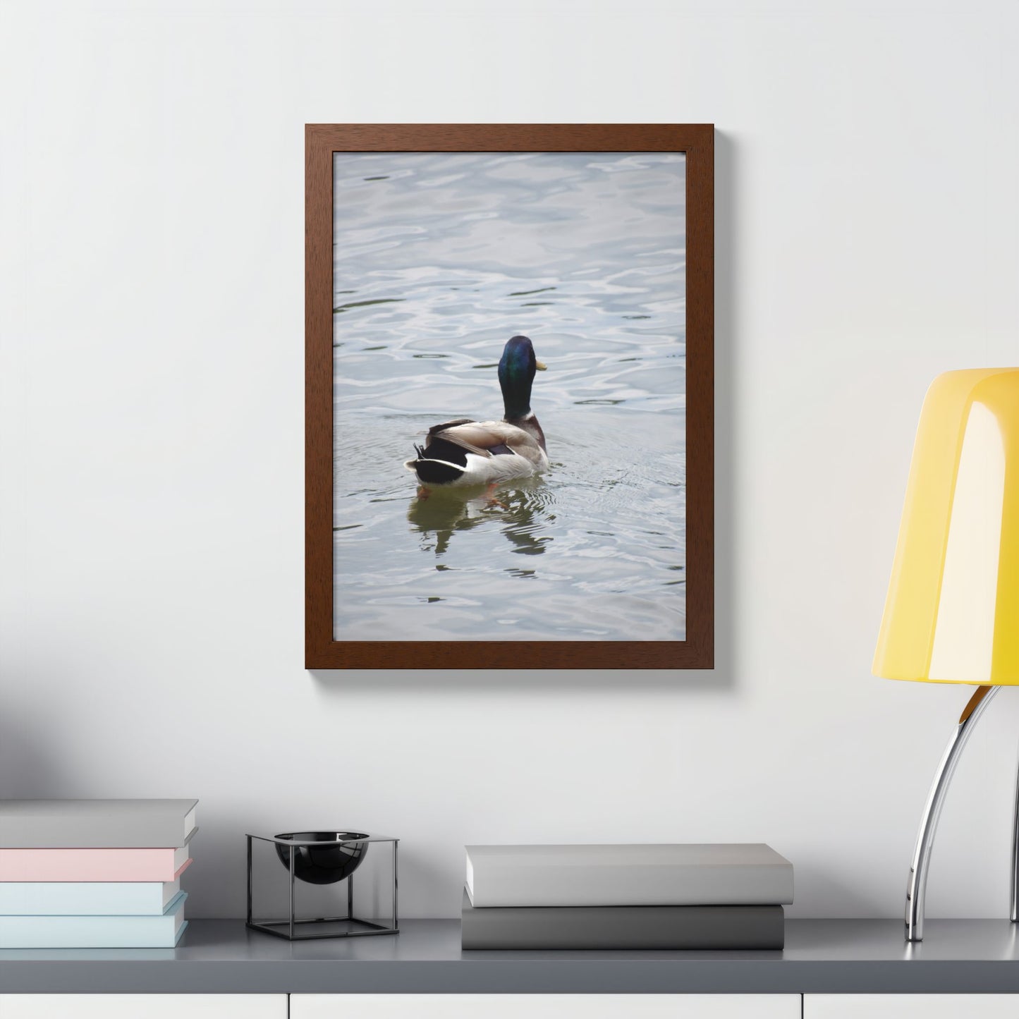 Mallard Duck Framed Poster – Serene Waterfowl Photography Wall Art
