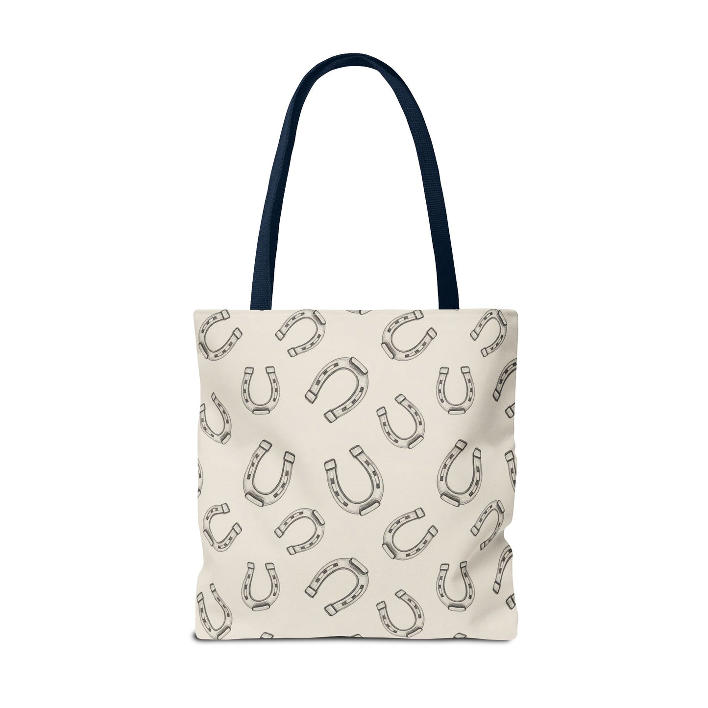 Horseshoe Pattern Tote Bag – Lucky Neutral Printed Canvas Tote