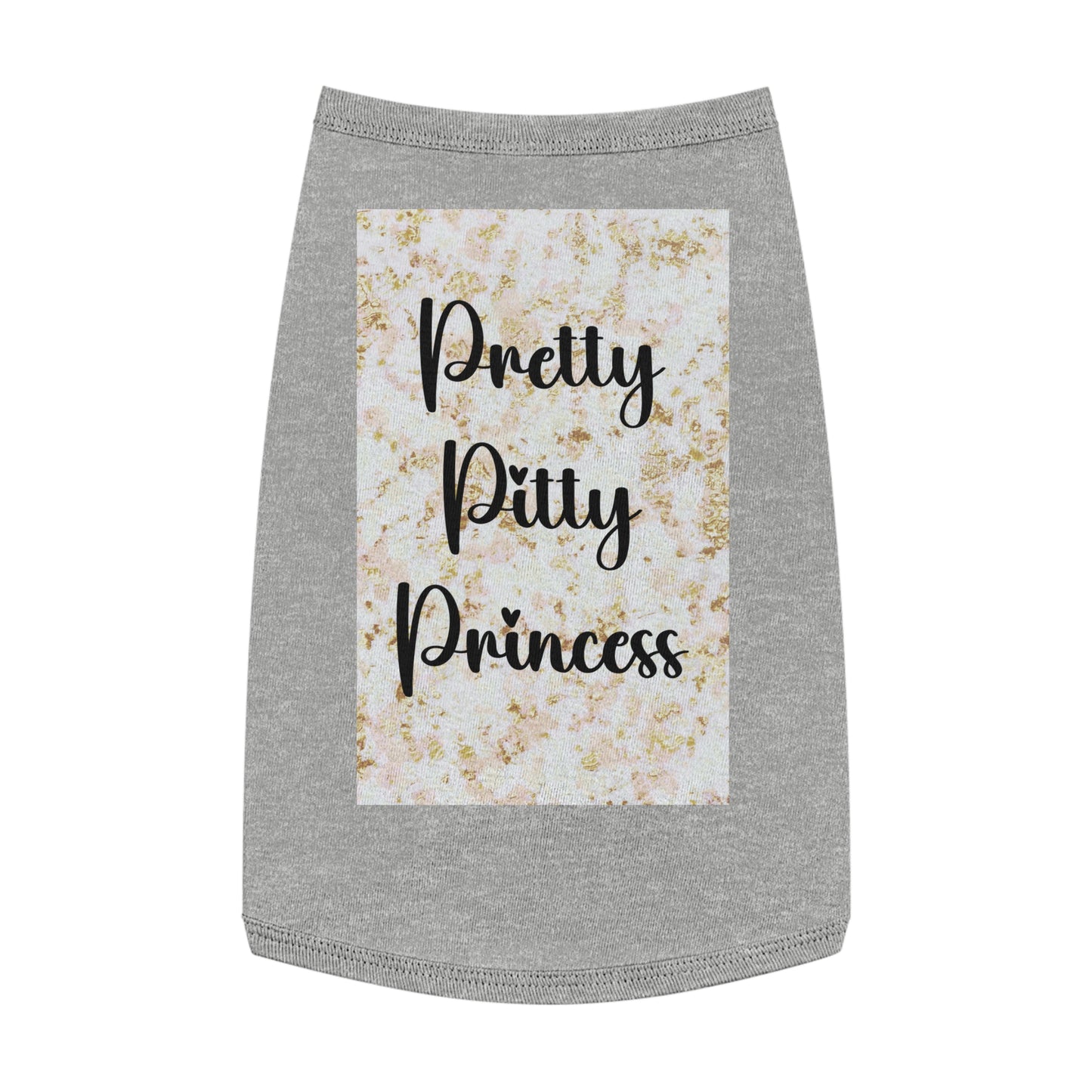 Pet Tank Top — "Pretty Pitty Princess" Cute Sparkle Dog Tank for Small Pits & Pitbull Lovers