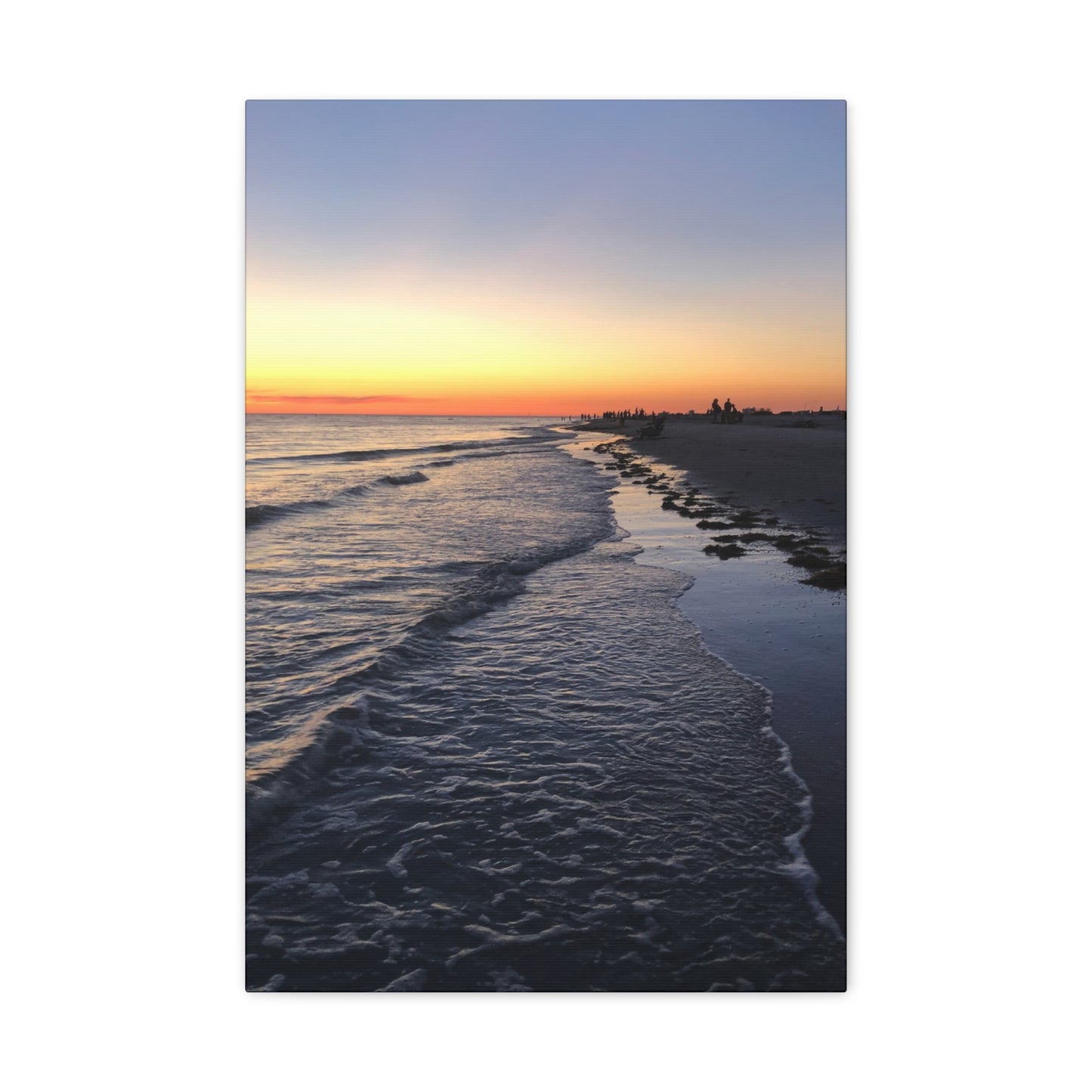 Sunset Beach Canvas Print — Coastal Wall Art for Living Room & Bedroom