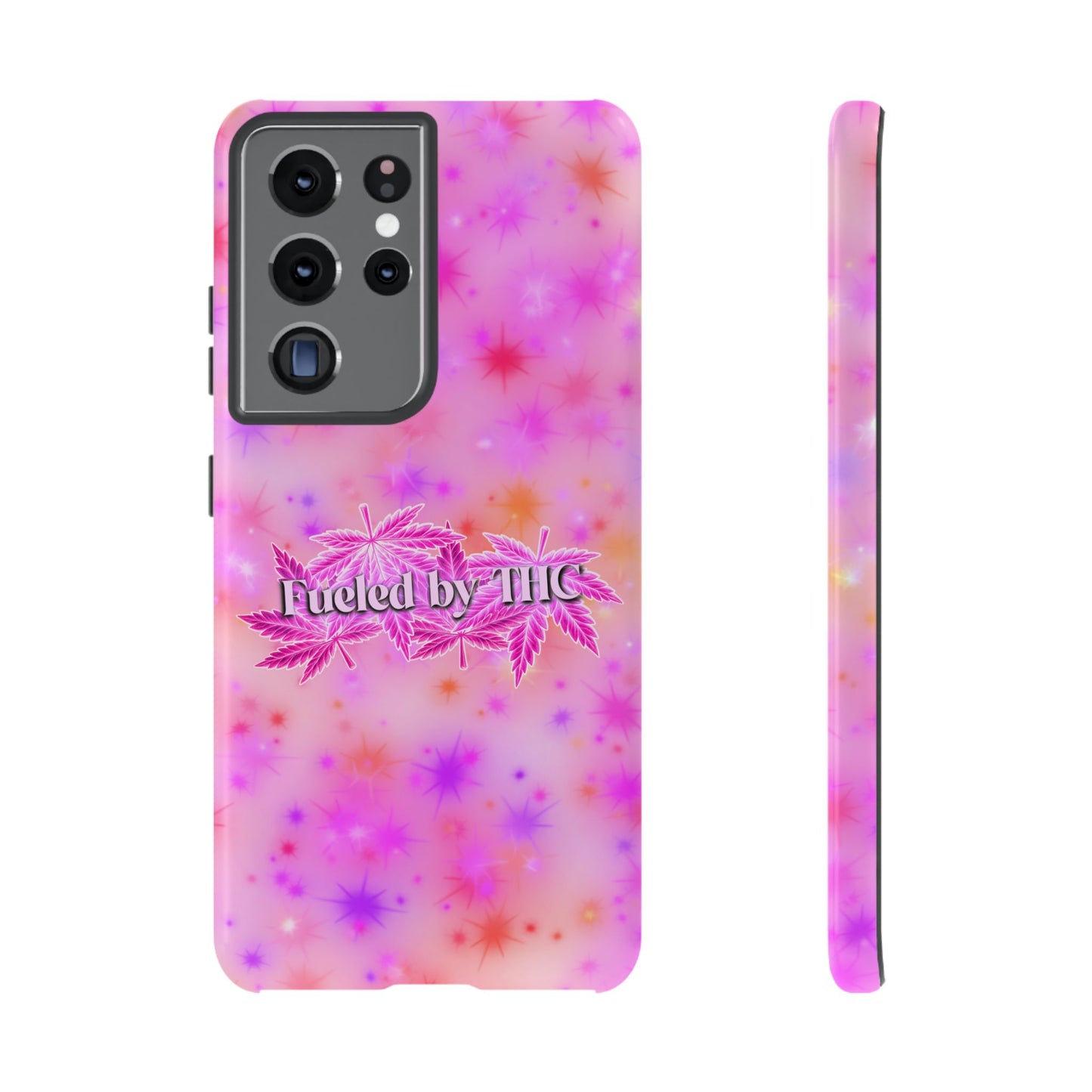 Tough Case — "Fueled by THC" Pink Tie-Dye Phone Cover