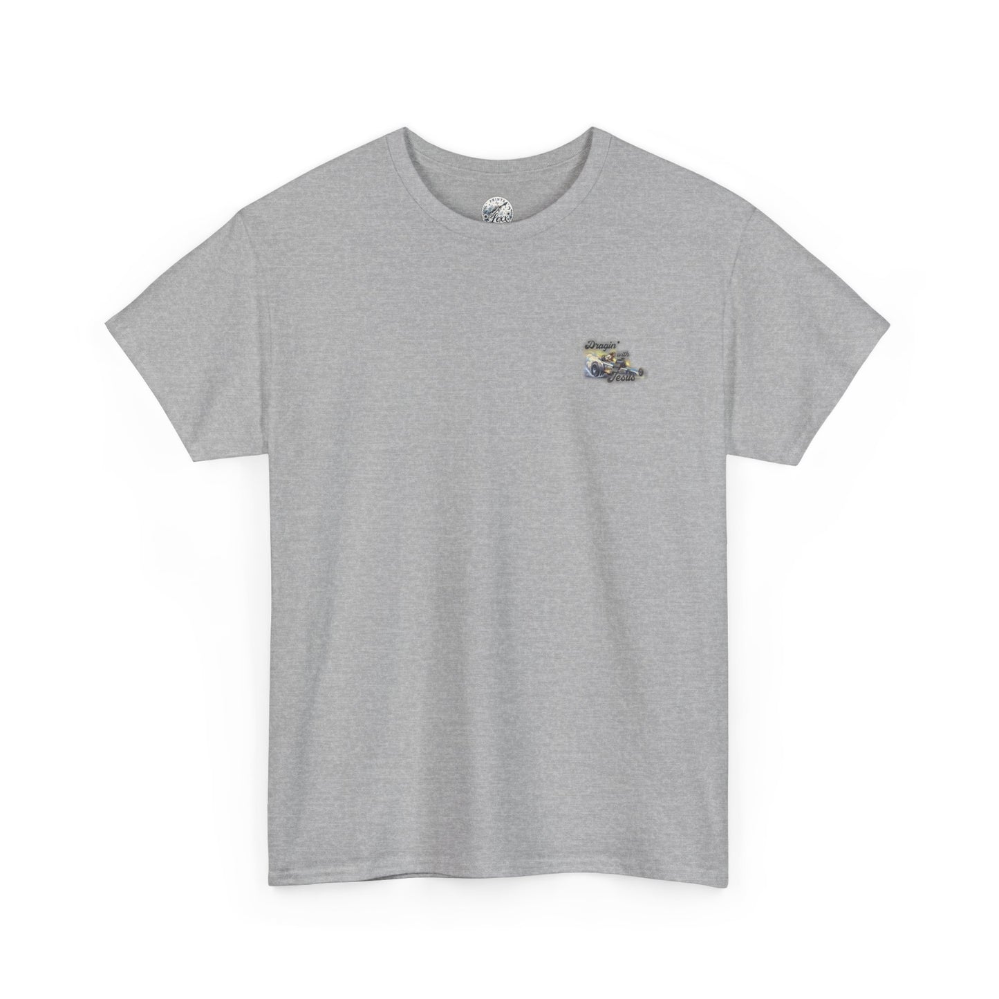 T-Shirt — "Dragin' With Jesus" Classic Car Faith Tee