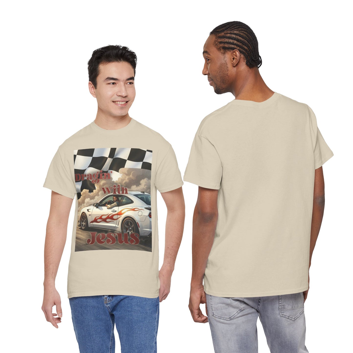Racing With Jesus T-Shirt — Faith & Speed Graphic Tee