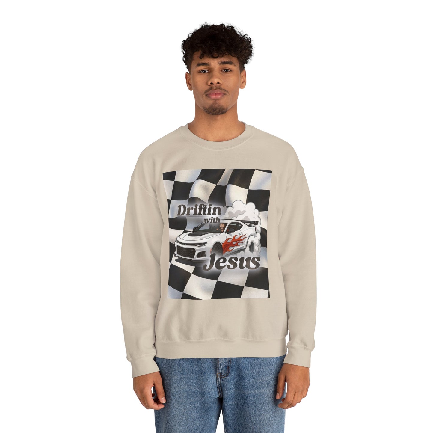 Drifting with Jesus Unisex Heavy Blend™ Crewneck Sweatshirt