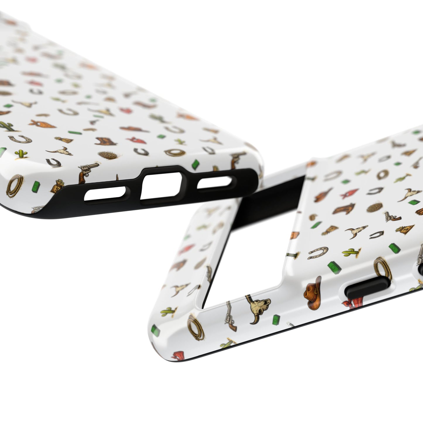 Western Pattern Phone Case — Cowboy Boots, Hats, Horseshoes & Cactus Tough Case