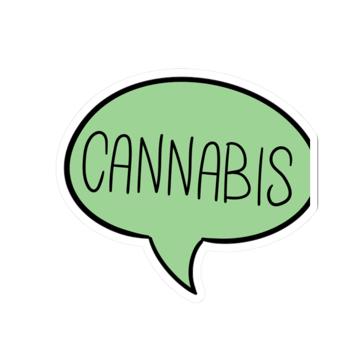 Cannabis Speech Bubble Kiss-Cut Sticker