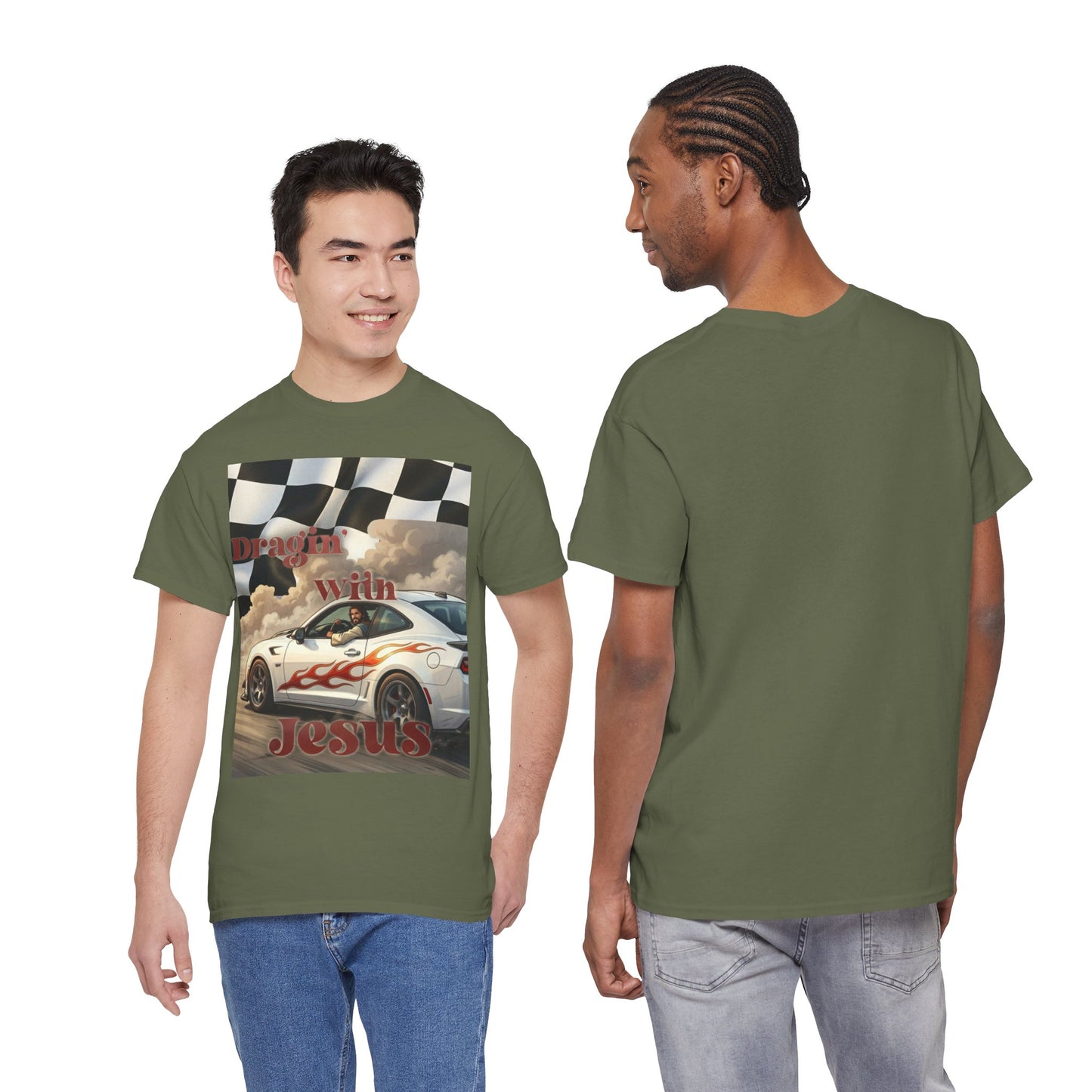 Racing With Jesus T-Shirt — Faith & Speed Graphic Tee