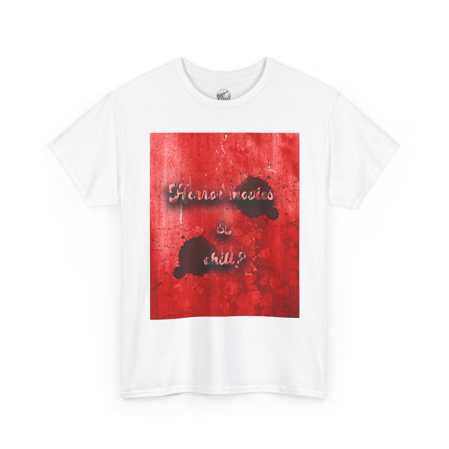 Graphic Tee – 'Horror movies & chill’ Ink Splash Design