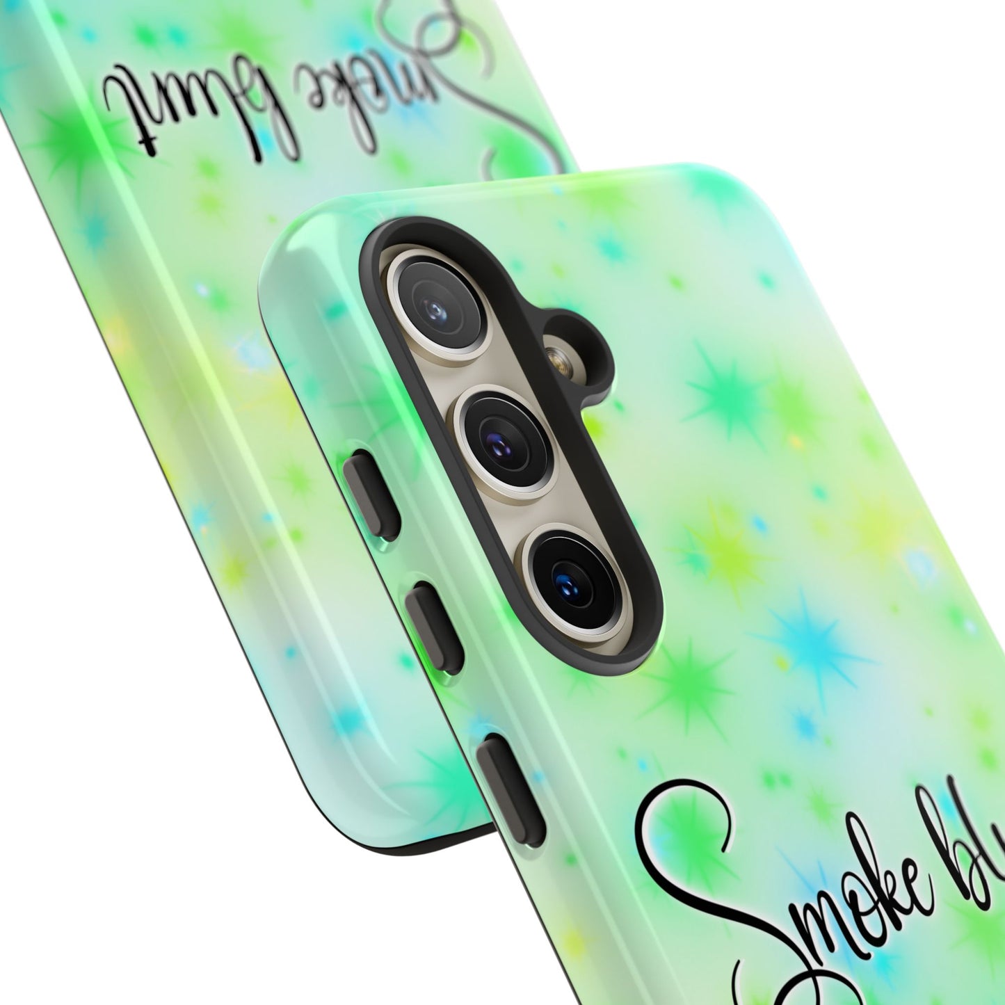 Phone Case — "Smoke blunt Serve cunt" Green Starburst Protective Case