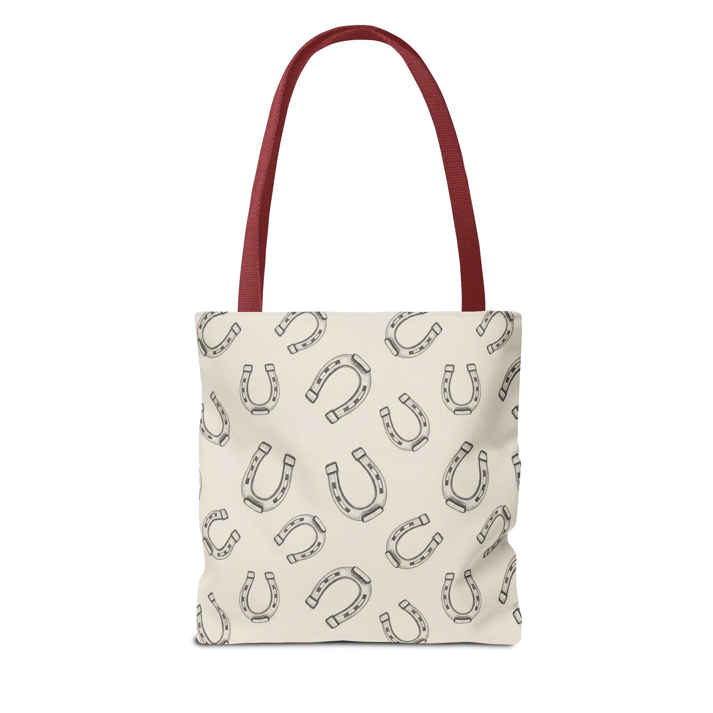 Horseshoe Pattern Tote Bag – Lucky Neutral Printed Canvas Tote