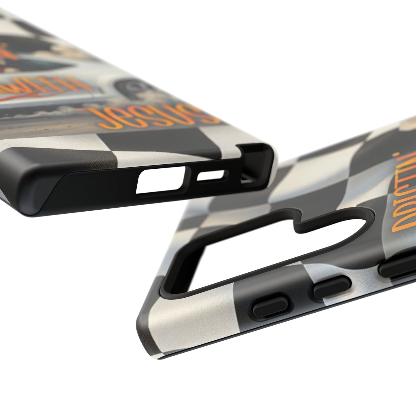Phone Case — "Driftin' With Jesus" Racing Crosscheck Design - Samsung/ Google phones